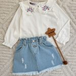 بلوز دامن یقه گلدار🎉🌷