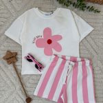 ست تی شرت شلوارک🌸👒