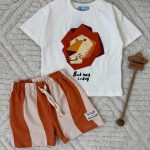 ست تی شرت شلوارک شیر🦁🧨