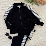 سویشرت شلوار مشکی سه خط🖤🧥