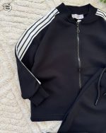 سویشرت شلوار مشکی سه خط🖤🧥 - Image 4