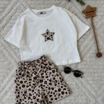 ست تی شرت شلوارک پلنگی🤎🐯