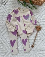 ست قلبی بنفش👧👒 - Image 2