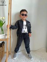 سه تیکه پسرانه جین کاغذی👖👓 - Image 2