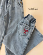 شلوار جین پاپیون👖🎀 - Image 3